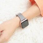 Sheepskin Texture Magnetic Folding Buckle Watch Band For Apple Watch SE 2023 44mm(Purple) - 5