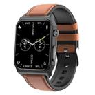 E530 1.91 inch IP68 Waterproof Leather Band Smart Watch Supports ECG / Non-invasive Blood Sugar(Brown) - 1