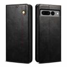 For Google Pixel 8 Oil Wax Crazy Horse Texture Leather Phone Case(Black) - 1