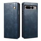 For Google Pixel 8 Oil Wax Crazy Horse Texture Leather Phone Case(Blue) - 1