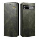 For Google Pixel 7a Oil Wax Crazy Horse Texture Leather Phone Case(Green) - 1