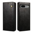 For Google Pixel 8A Oil Wax Crazy Horse Texture Leather Phone Case(Black) - 1