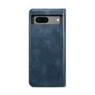 For Google Pixel 8A Oil Wax Crazy Horse Texture Leather Phone Case(Blue) - 3