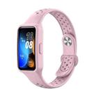 For Huawei Band 8 Integrated Solid Color Silicone Watch Band(Pink) - 1