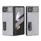For Xiaomi Mix Fold 2 Integrated Diamond Series Black Edge Phone Case with Holder(Silver) - 1
