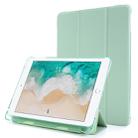 For iPad 9.7 (2018) & (2017) Airbag Horizontal Flip Leather Case with Three-fold Holder & Pen Holder(Mint Green) - 1
