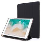 For iPad 9.7 (2018) & (2017) Airbag Horizontal Flip Leather Case with Three-fold Holder & Pen Holder(Black) - 1