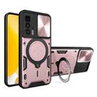 For Motorola Edge 20 Pro CD Texture Sliding Camshield Magnetic Holder Phone Case(Pink) - 1