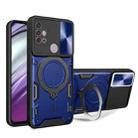 For Motorola Moto G30 / G20 / G10 CD Texture Sliding Camshield Magnetic Holder Phone Case(Blue) - 1