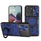 For Motorola Moto G56 5G CD Texture Sliding Camshield Magnetic Holder Phone Case(Blue) - 1