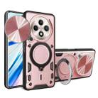 For OPPO Reno12 F 5G Global CD Texture Sliding Camshield Magnetic Holder Phone Case(Pink) - 1