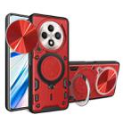 For OPPO Reno12 F 5G Global CD Texture Sliding Camshield Magnetic Holder Phone Case(Red) - 1