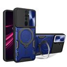 For OPPO A9 2020 / A5 2020 / A11x CD Texture Sliding Camshield Magnetic Holder Phone Case(Blue) - 1