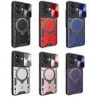 For OPPO A3x 5G India / A3x 4G CD Texture Sliding Camshield Magnetic Holder Phone Case(Purple) - 2