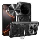For OPPO Find X8 Pro CD Texture Sliding Camshield Magnetic Holder Phone Case(Black) - 1