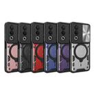For OPPO A3 Pro 5G India CD Texture Sliding Camshield Magnetic Holder Phone Case(Purple) - 2