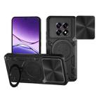 For OPPO F29 5G Global CD Texture Sliding Camshield Magnetic Holder Phone Case(Black) - 1