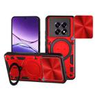 For OPPO F29 5G Global CD Texture Sliding Camshield Magnetic Holder Phone Case(Red) - 1