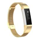 For Fitbit Alta / Alta HR / ACE Watch Button Mesh Metal Replacement Strap Watchband, Size:S(Gold) - 1