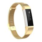 For Fitbit Alta / Alta HR / ACE Watch Button Mesh Metal Replacement Strap Watchband, Size:L(Gold) - 1