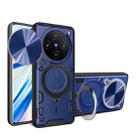 For vivo X100 5G CD Texture Sliding Camshield Magnetic Holder Phone Case(Blue) - 1