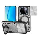 For vivo Y39 5G CD Texture Sliding Camshield Magnetic Holder Phone Case(Silver) - 1