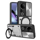 For vivo S20 Pro / T4 Ultra 5G CD Texture Sliding Camshield Magnetic Holder Phone Case(Silver) - 1