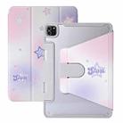 For iPad Air / Air 2 / 9.7 2017 / 2018 Split Drawer Rotation Painted Leather Smart Tablet Case(Stars) - 1