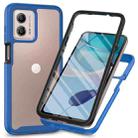 For Motorola Moto G53 Starry Sky Full Body Hybrid Shockproof Phone Case with PET Film(Royal Blue) - 1