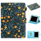 For 7 inch Universal Tablet PC Flower Pattern Horizontal Flip Leather Case with Card Slots & Holder(Yellow Fruit) - 1