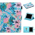 For 7 inch Universal Tablet PC Flower Pattern Horizontal Flip Leather Case with Card Slots & Holder(Pink Flower) - 1