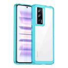 For Xiaomi Poco F5 Pro Colorful Series Acrylic Hybrid TPU Phone Case(Transparent Blue) - 1