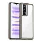 For Xiaomi Poco F5 Pro Colorful Series Acrylic Hybrid TPU Phone Case(Transparent Grey) - 1