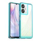 For Xiaomi Poco M6 5G Colorful Series Acrylic Hybrid TPU Phone Case(Transparent Blue) - 1