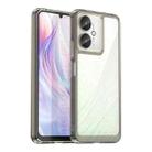 For Xiaomi Redmi 13R 5G Colorful Series Acrylic Hybrid TPU Phone Case(Transparent Grey) - 1