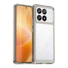 For Xiaomi Redmi K70 Colorful Series Acrylic Hybrid TPU Phone Case(Transparent Grey) - 1