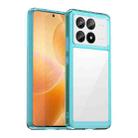 For Xiaomi Redmi K70E Colorful Series Acrylic Hybrid TPU Phone Case(Transparent Blue) - 1