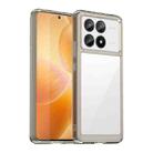 For Xiaomi Redmi K70E Colorful Series Acrylic Hybrid TPU Phone Case(Transparent Grey) - 1