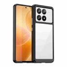 For Xiaomi Redmi K70E Colorful Series Acrylic Hybrid TPU Phone Case(Black) - 1