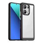 For Xiaomi Redmi Note 13 4G Global Colorful Series Acrylic Hybrid TPU Phone Case(Black) - 1