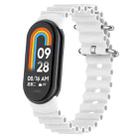 For Xiaomi Mi Band 8 Ocean Silicone Watch Band(White) - 1