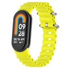 For Xiaomi Mi Band 8 Ocean Silicone Watch Band(Bright Yellow) - 1