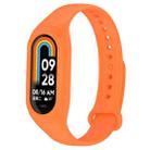 For Xiaomi Mi Band 8 Integrated Silicone Replacement Watch Band(Orange) - 1