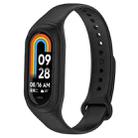 For Xiaomi Mi Band 8 Integrated Silicone Replacement Watch Band(Black) - 1