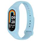 For Xiaomi Mi Band 8 Integrated Silicone Replacement Watch Band(Blue) - 1