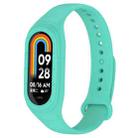 For Xiaomi Mi Band 8 Integrated Silicone Replacement Watch Band(Teal) - 1