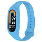 For Xiaomi Mi Band 8 Integrated Silicone Replacement Watch Band(Sky Blue) - 1