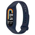 For Xiaomi Mi Band 8 Integrated Silicone Replacement Watch Band(Midnight Blue) - 1