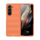 For Samsung Galaxy Z Fold5 Skin Feel Magic Shield Shockproof Phone Case(Orange) - 1