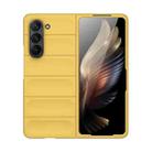 For Samsung Galaxy Z Fold5 Skin Feel Magic Shield Shockproof Phone Case(Yellow) - 1